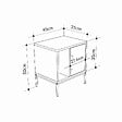 HABITAT ET JARDIN - Table de chevet en bois "Glynn" - 45 x 35 x 50 cm - Blanc - vignette