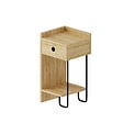 HABITAT ET JARDIN - Table de chevet gauche en bois "Sirius" - 32 x 30 x 61 cm - Beige - vignette