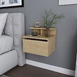 HABITAT ET JARDIN - Table de chevet murale en bois "Alice" - 40 x 32 x 35 cm - Beige - vignette