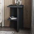 HABITAT ET JARDIN - Table de chevet en bois "Leray" - 36 x 36 x 60 cm - Gris anthracite - vignette