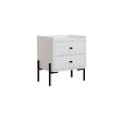 HABITAT ET JARDIN - Table de chevet en bois "Malta" - 45 x 35 x 52 cm - Blanc - vignette