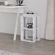 HABITAT ET JARDIN - Table de chevet en bois "Lonie" 30 x 30 x 55 cm - Marbre de Carrare - vignette