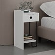 HABITAT ET JARDIN - Table de chevet en bois "Sirius" - 32 x 30 x 61 cm - Blanc - vignette