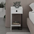 HABITAT ET JARDIN - Table de chevet en bois "Sirius" - 32 x 30 x 61 cm - Blanc - vignette