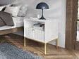 HABITAT ET JARDIN - Table de chevet en bois "Tunis" - Blanche - vignette