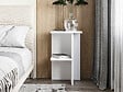 HABITAT ET JARDIN - Table de chevet en bois "Leray" - 36 x 36 x 60 cm - Blanc - vignette