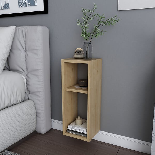 HABITAT ET JARDIN - Table de chevet en bois "Sault" - 23 x 22 x 60 cm - Beige - large