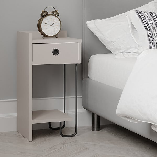 HABITAT ET JARDIN - Table de chevet en bois "Sirius" - 32 x 30 x 61 cm - Moka clair - large
