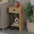 HABITAT ET JARDIN - Table de chevet en bois "Sirius" 32 x 30 x 61 cm - Chêne - vignette