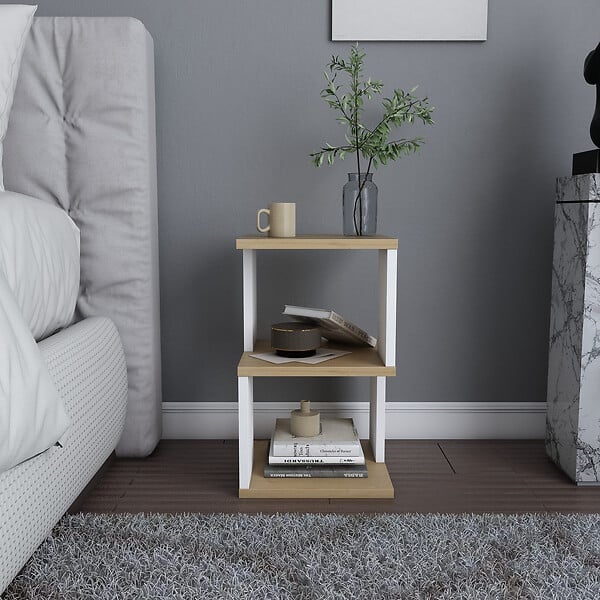 HABITAT ET JARDIN - Table de chevet en bois "Carter" - 30 x 30 x 49 cm - Beige - large
