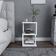 HABITAT ET JARDIN - Table de chevet en bois "Carter" - 30 x 30 x 49 cm - Blanc - vignette