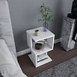 HABITAT ET JARDIN - Table de chevet en bois "Carter" - 30 x 30 x 49 cm - Blanc - vignette