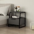 HABITAT ET JARDIN - Table de chevet en bois "Pal" - 45 x 40 x 50 cm - Gris anthracite - vignette
