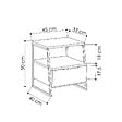 HABITAT ET JARDIN - Table de chevet en bois "Pal" - 45 x 40 x 50 cm - Gris anthracite - vignette