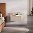 HABITAT ET JARDIN - Table de chevet avec ampoule en bois "Dotta" - 52 x 30 x 28 cm - Beige - vignette