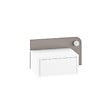HABITAT ET JARDIN - Table de chevet avec ampoule en bois "Dotta" - 52 x 30 x 28 cm - Blanc - vignette