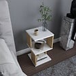HABITAT ET JARDIN - Table de chevet en bois "Carter" - 30 x 30 x 49 cm - Blanc - vignette