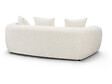 HABITAT ET JARDIN - Canapé droit style bubble en tissu texturé "La Fayette" - 3 places - Crème - vignette