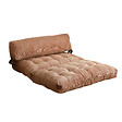 HABITAT ET JARDIN - Canapé-lit 2 places en tissu "Fold" - 120 x 75 x 79 cm - Marron - vignette