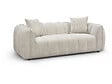 HABITAT ET JARDIN - Canapé droit en tissu style bubble "Balzac" - 3 places - Beige - vignette