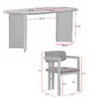 HABITAT ET JARDIN - Ensemble Table et Chaises (5 Pièces) en bois "Meridia 4" - 180 x 90 x 75 cm - Blanc - vignette
