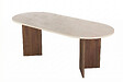 HABITAT ET JARDIN - Table à manger en bois "Sabella" - 200 x 90 x 75 cm - Travertin - vignette