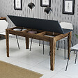 HABITAT ET JARDIN - Table de repas en bois "Milan500" - 145 x 88 x 75 cm - Gris anthracite - vignette