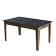 HABITAT ET JARDIN - Table de repas en bois "Milan500" - 145 x 88 x 75 cm - Noir - vignette