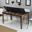 HABITAT ET JARDIN - Table de repas en bois "Milan500" - 145 x 88 x 75 cm - Noir - vignette