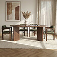 HABITAT ET JARDIN - Ensemble Table et Chaises (5 Pièces) en bois "Meridia 4" - 180 x 90 x 75 cm - Vert - vignette