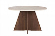 HABITAT ET JARDIN - Table à manger en bois "Virella" - 120 x 120 x 75 cm - Travertin - vignette