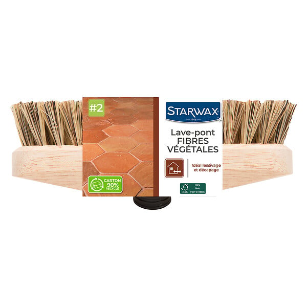 STARWAX - Lave-pont fibres végétales - Terrasses et sols - 23x11 cm - large