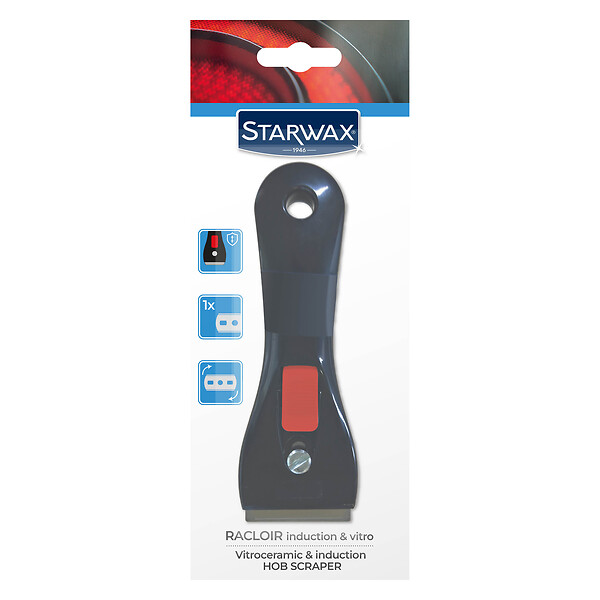 STARWAX - Racloir Vitrocéramique Induction - Inox - 2 lames - large