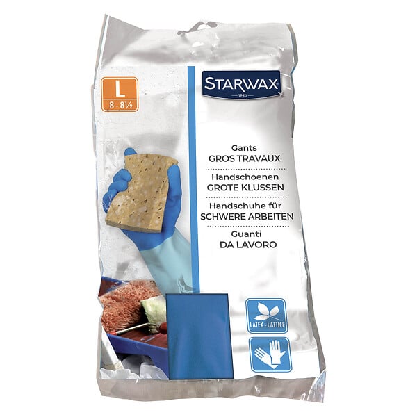 STARWAX - Paire de gants de bricolage Gros travaux - Latex - Taille 9 - large