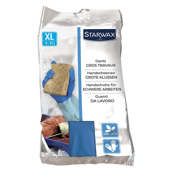 STARWAX - Gants de bricolage épais étanches - Jersey coton - Taille 9 - large