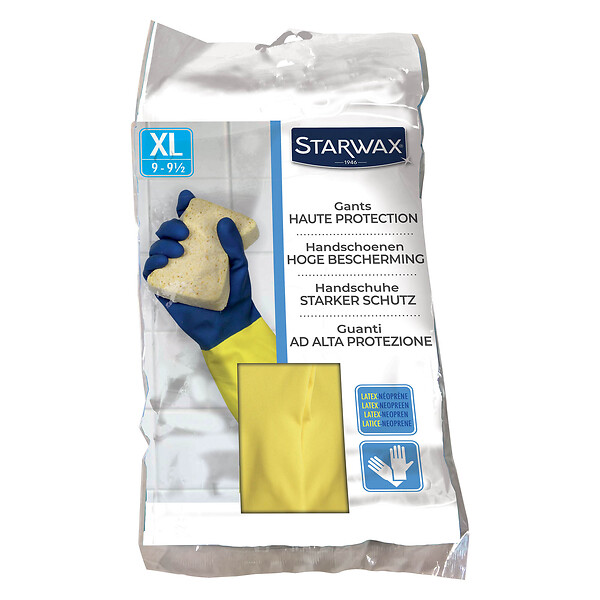 STARWAX - Paire de gants haute protection - Floqué coton - Taille 9 - large