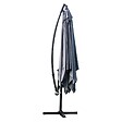 OVIALA - Parasol déporté 3x3m acier gris anthracite - Genova - vignette