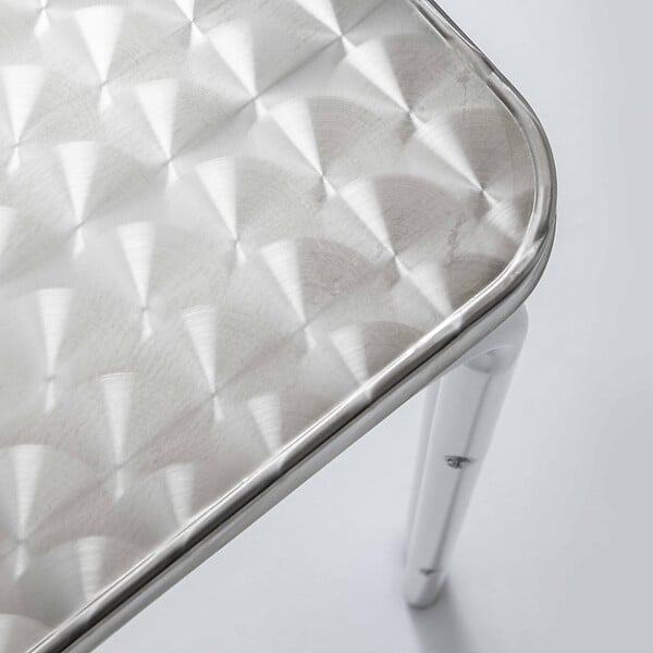 OVIALA - Table de jardin carrée en aluminium - Nothing Hill - large
