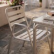 OVIALA - Table de jardin carrée en aluminium et 2 fauteuils - Nothing Hill - vignette