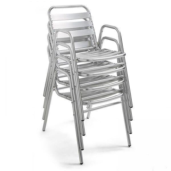 OVIALA - Table de jardin carrée en aluminium et 2 fauteuils - Nothing Hill - large