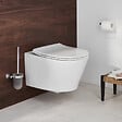 JACOB DELAFON - Pack WC suspendu sans bride Bastille + bâti support + plaque de commande blanche - vignette