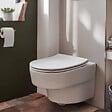 JACOB DELAFON - Pack WC suspendu sans bride Odéon Rive Gauche avec abattant extra plat + bâti support + plaque blanche - vignette