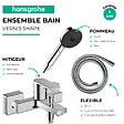 HANSGROHE - Pack mitigeur bain mécanique Vernis Shape C2 + Flexible Designflex+Pommeau Pulsify Select EcoSmart 105 3jets chromé - vignette