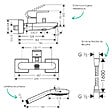 HANSGROHE - Pack mitigeur bain douche mécanique Vernis Shape C2 + Flexible Metaflex + Pommeau Croma Select E EcoSmart blanc/chromé - vignette