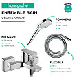 HANSGROHE - Pack mitigeur bain douche mécanique Vernis Shape C2 + Flexible Metaflex + Pommeau Croma Select E EcoSmart blanc/chromé - vignette
