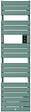 THERMOR - Sèche-serviettes Riviera 2 étroit 500W vert eucalyptus - THERMOR - 497556 - vignette