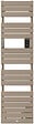 THERMOR - Radiateur sèche-serviettes électrique étroit Riviera 2 - Avec soufflerie - 750+1000W - Brun sable - vignette