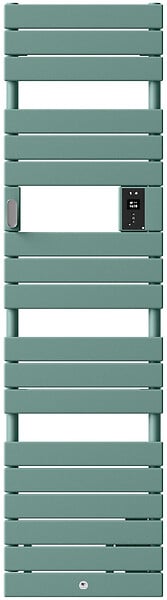 THERMOR - Radiateur sèche-serviettes électrique étroit Riviera 2 - Avec soufflerie - 750+1000W - Vert eucalyptus - large