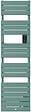 THERMOR - Radiateur sèche-serviettes électrique étroit Riviera 2 - Avec soufflerie - 750+1000W - Vert eucalyptus - vignette