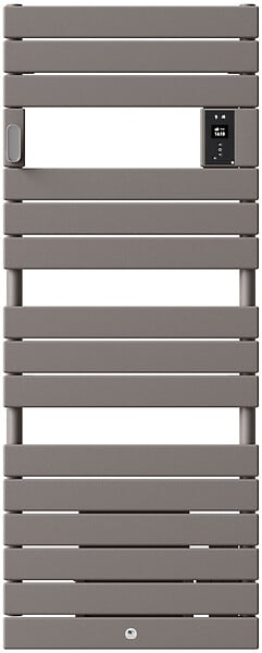 THERMOR - Radiateur sèche-serviettes électrique Riviera 2 - Avec soufflerie - 750+1000W - Gris roche - large